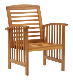 Chaises de jardin 2 pcs Bois d'acacia massif