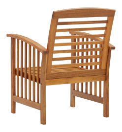 Chaises de jardin 2 pcs Bois d'acacia massif