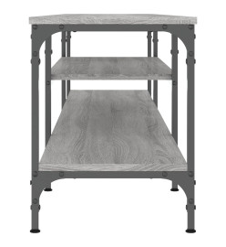 Meuble TV sonoma gris 201x35x45 cm bois d'ingénierie et fer