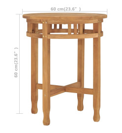 Table de bistro Ø60x60 cm Bois de teck solide