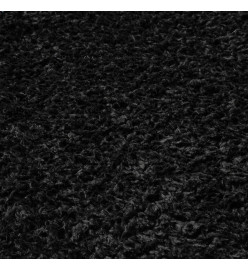 Tapis shaggy à poils hauts Noir 160x230 cm 50 mm