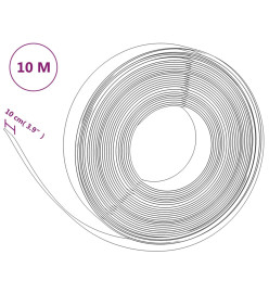 Bordure de jardin Gris 10 m 10 cm polyéthylène