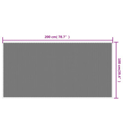 Tapis d'extérieur marron et blanc 100x200 cm design réversible