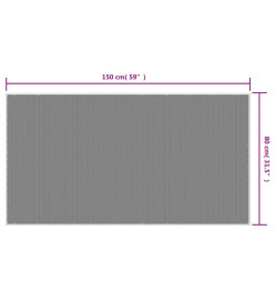 Tapis d'extérieur 80x150 cm design réversible