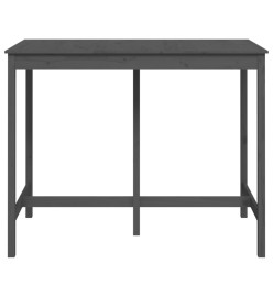 Table de bar Gris 140x80x110 cm Bois massif de pin