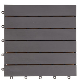 Carreaux de terrasse 30pcs Délavage gris 30x30 cm Acacia solide