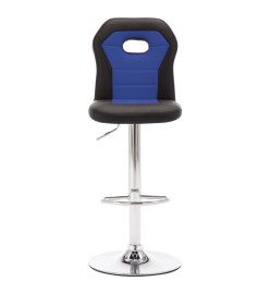 Chaises de bar lot de 2 bleu similicuir