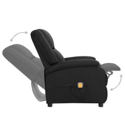 Fauteuil de massage noir cuir véritable