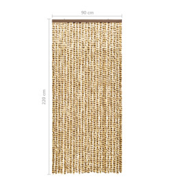 Moustiquaire Beige et marron 90x220 cm Chenille