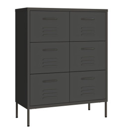 Armoire à tiroirs Anthracite 80x35x101,5 cm Acier