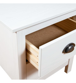 Tables de chevet Hill 2 pcs Blanc 46x35x49,5 cm Bois pin solide