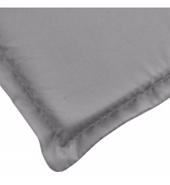 Coussin de chaise longue gris 180x60x3 cm tissu oxford