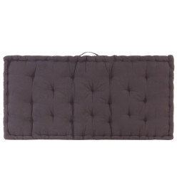 Coussin de plancher de palette Coton 120x80x10 cm Anthracite