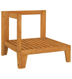 Canapé d'angle sectionnel et coussins blanc crème Bois d'acacia