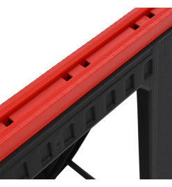 Tréteaux de travail pliables 2 pcs PP Noir et rouge 350 kg