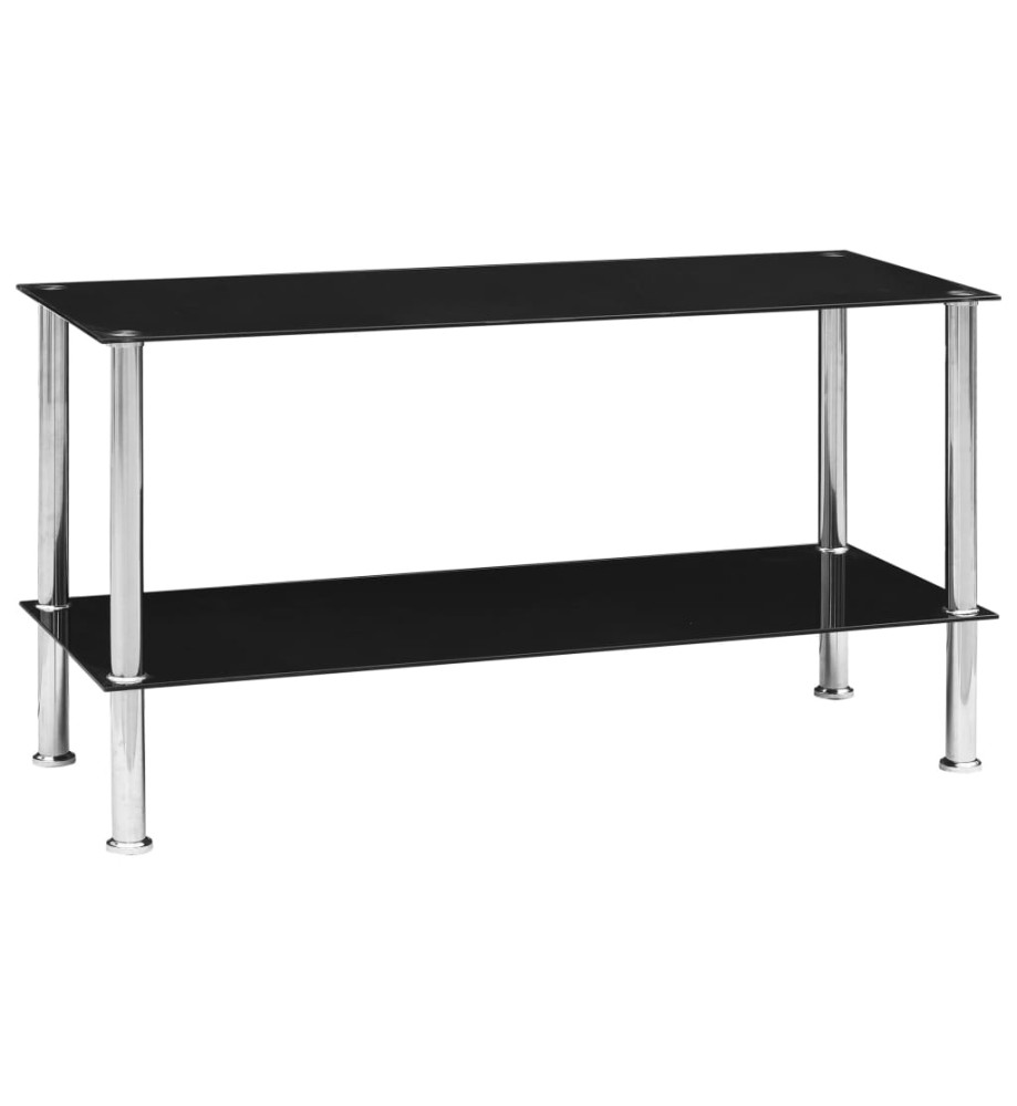 Table basse Noir 110x43x60 cm Verre trempé