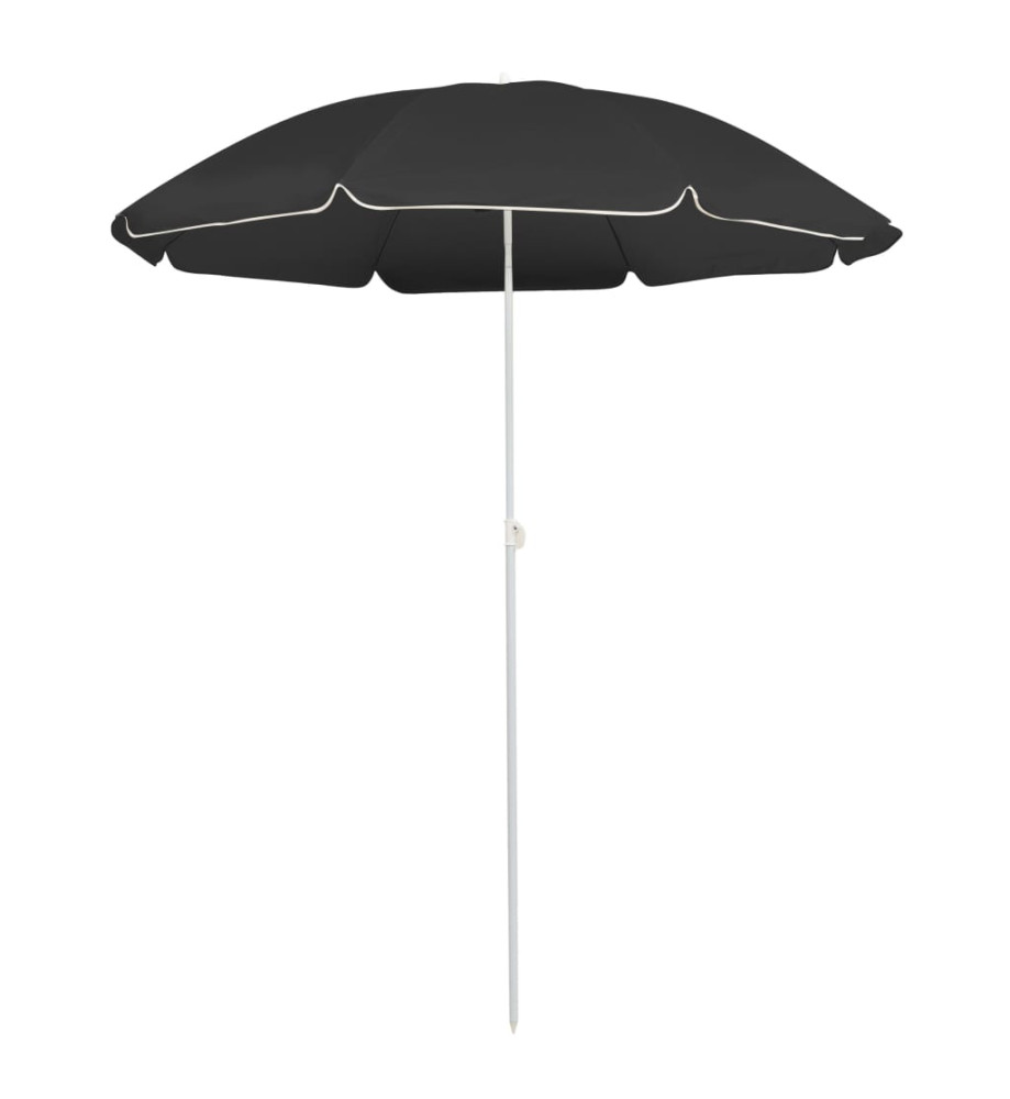 Parasol d'extérieur avec mât en acier Anthracite 180 cm