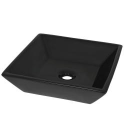 Lavabo Céramique carré Noir 41,5 x 41,5 x 12 cm