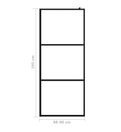 Paroi de douche à l'italienne à verre ESG Noir 90x195 cm