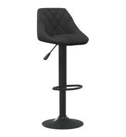 Tabourets de bar lot de 2 noir velours