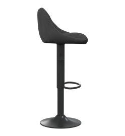 Tabourets de bar lot de 2 noir velours