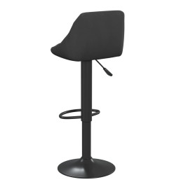 Tabourets de bar lot de 2 noir velours