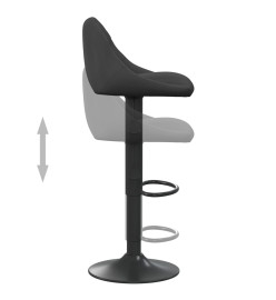 Tabourets de bar lot de 2 noir velours