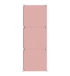 Armoire de rangement pour enfants avec 6 cubes Rose PP