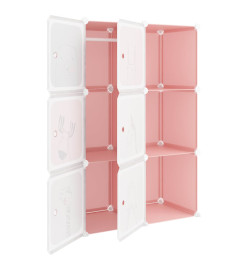 Armoire de rangement pour enfants avec 6 cubes Rose PP