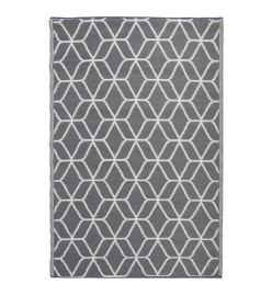 Esschert Design Tapis d'extérieur 180x121 cm Gris et blanc OC25