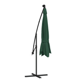 Parasol en porte-à-feux et poteau métallique 350 cm Vert