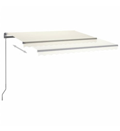 Auvent automatique avec capteur de vent et LED 400x300 cm Crème