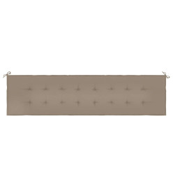 Coussin de banc de jardin taupe 150x50x3 cm tissu oxford