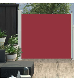 Auvent latéral rétractable de patio 100x300 cm Rouge