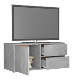 Meuble TV Gris béton 80x34x36 cm Aggloméré