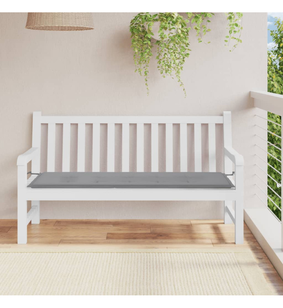 Coussin de banc de jardin gris 150x50x3 cm tissu oxford Coussin de banc de jardin gris 150x50x3 cm tissu oxford