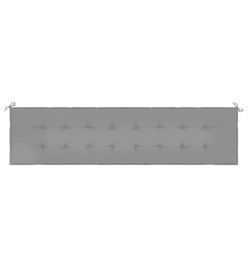 Coussin de banc de jardin gris 150x50x3 cm tissu oxford