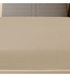 Drap-housse Jersey Taupe 140x200 cm Coton