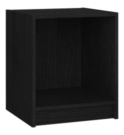 Tables de chevet 2 pcs Noir 35,5x33,5x41,5cm Bois de pin massif