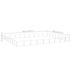 Chenil Argenté 63 m² Acier