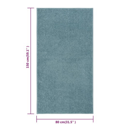 Tapis à poils courts 80x150 cm Bleu