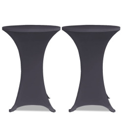 Housses de table extensible 4 pcs 80 cm Anthracite