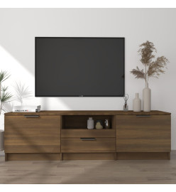 Meuble TV Chêne marron 140x35x40 cm Bois d'ingénierie