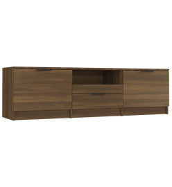 Meuble TV Chêne marron 140x35x40 cm Bois d'ingénierie