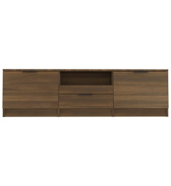 Meuble TV Chêne marron 140x35x40 cm Bois d'ingénierie