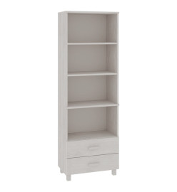 Buffet HAMAR Blanc 60x35x180 cm Bois de pin massif