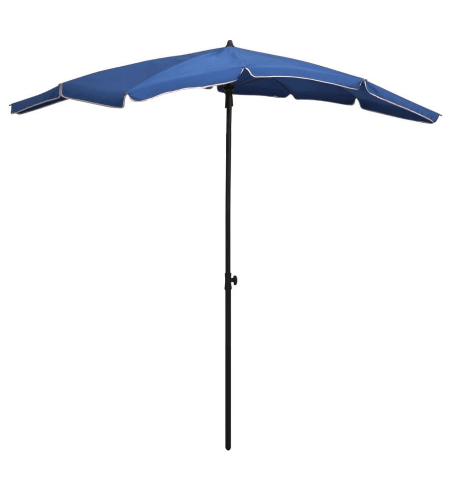 Parasol de jardin avec mât 200x130 cm Bleu azuré