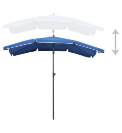 Parasol de jardin avec mât 200x130 cm Bleu azuré