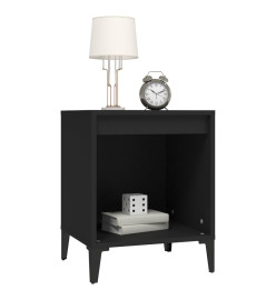 Tables de chevet 2 pcs Noir 40x35x50 cm