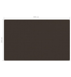 Tapis de tente 250x400 cm Marron